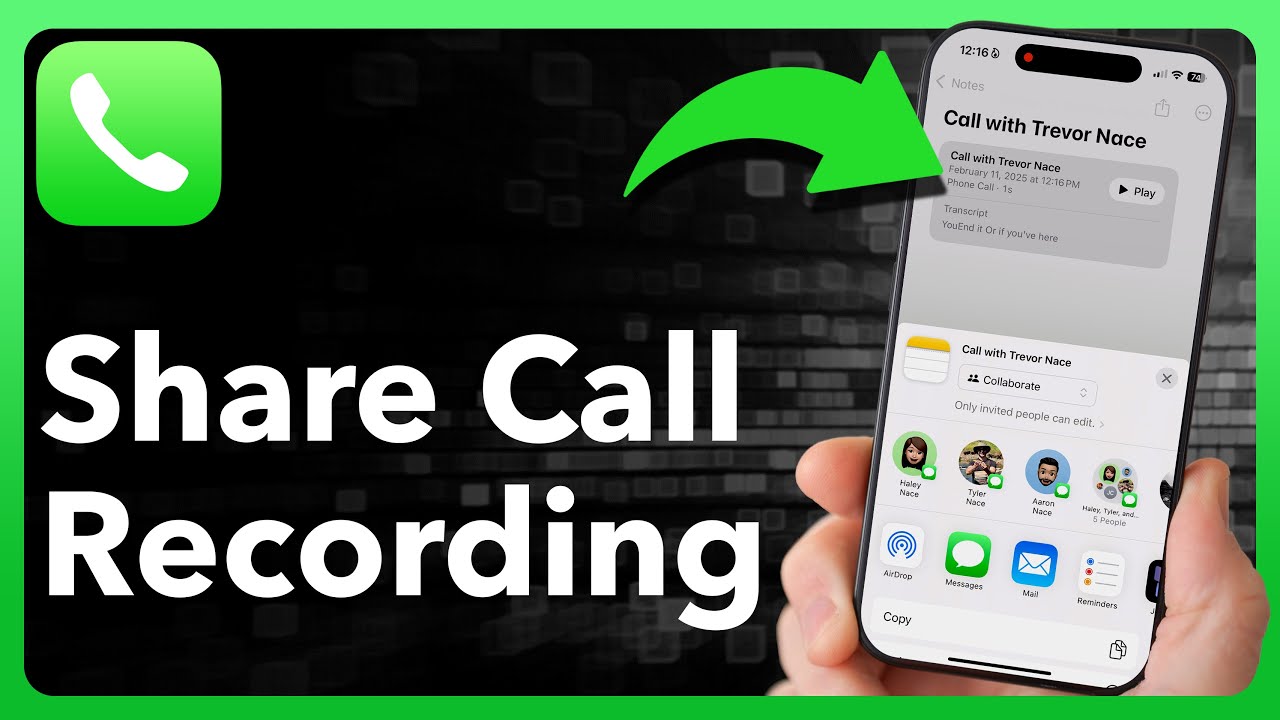 How To Share Call Recording Audio Files On iPhone - YouTube