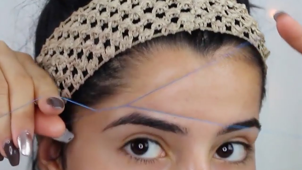 DIY: Perfect Eyebrow Threading At Home | Simple & Easy | Glaaamz - YouTube