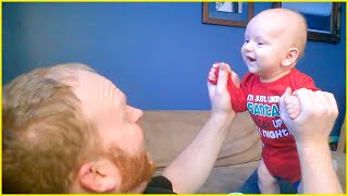 MUST WATCH ! The Most Adorable Baby and Daddy Moments  Funny Angels
