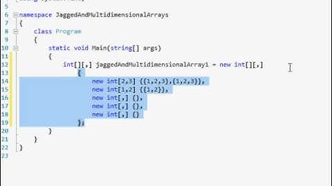 C# Tutorial 18 - Combining Jagged and Multidimensional Arrays