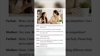 English Conversation: Mother and Daughter Talking About a School Cooking Competition
