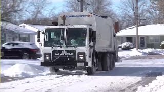 Winter weather slows down garbage pickup