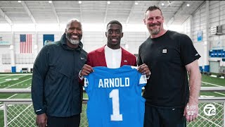 Lions' Terrion Arnold gets surprise video call from longtime friend at rookie minicamp