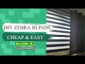 DIY Zebra blinds for only 4 Dollars using Dollarama Products