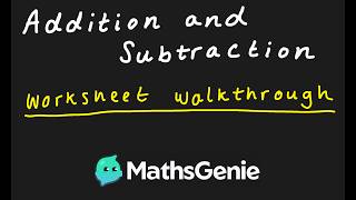 Addition and Subtraction Worksheet Walkthrough
