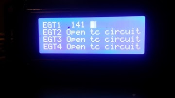 Arduino Lcd Thermocouple egt meter