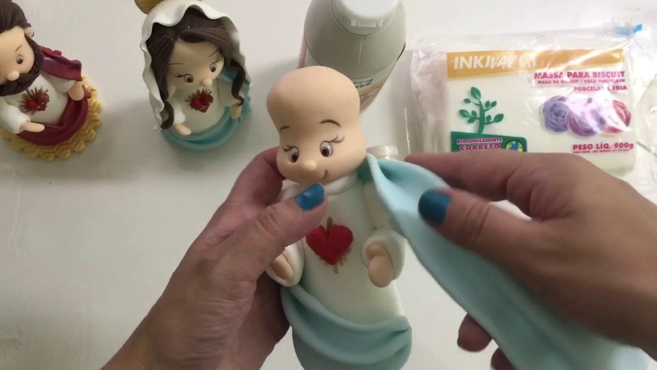 DIY | Imaculado Coração de Maria | Santinha em biscuit