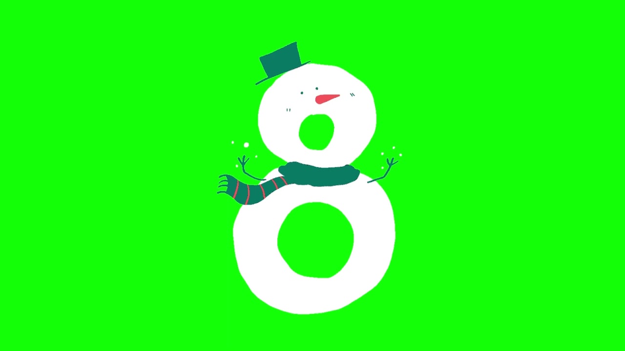 Новогодние цифры на зеленом фоне | Christmas number green screen
