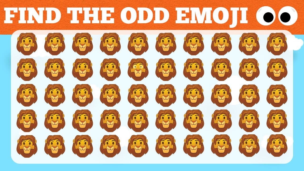 Spot the Odd One Out Disney Emojis(40 Disney Emoji Puzzles) YouTube