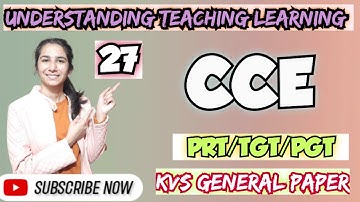 Class-27 KVS Pedagogy for PRT/TGT/PGT CCE: Continuous & Comprehensive Evaluation @InculcateLearning
