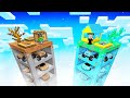 GARAGE POVERO contro GARAGE MILIONARIO su un CHUNK in Minecraft!