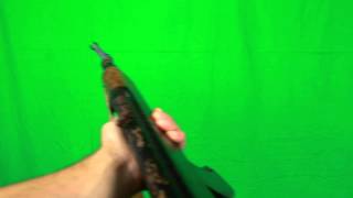 holding ak-47 rifle first person look - HD green screen footage