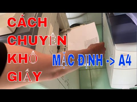 Cách chuyển Khổ giấy mặc định Sang A4 | Máy Photocopy toshiba e850