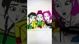 Rumi , Mira , Zoey♥️😍✨K pop demon hunters #shorts #golden #markerart #colouring #satisfying #rumi #