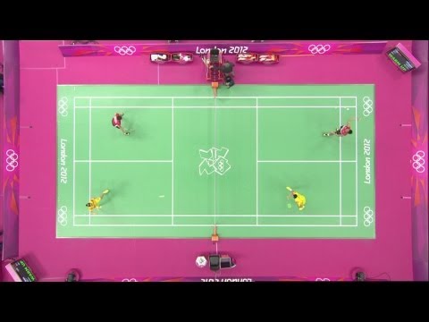 Xu Chen & Ma Jin (CHN) Win Badminton Mixed Doubles Semi-Final - London 2012 Olympics