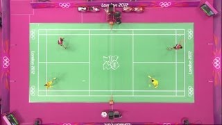 Xu Chen & Ma Jin (CHN) Win Badminton Mixed Doubles Semi-Final - London 2012 Olympics