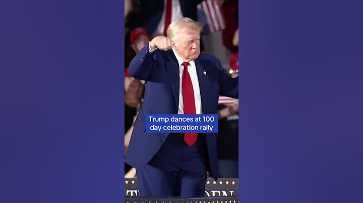 Trump dances at 100 days celebration