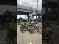 Lagos officials dislodge street traders at the popular 2nd Rainbow Junction