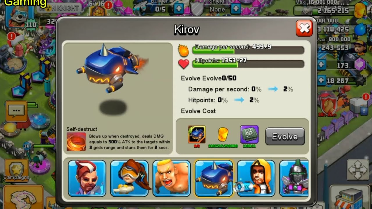 Awake Kirov 💪🚀/Clash of zombie 1 / COZ1