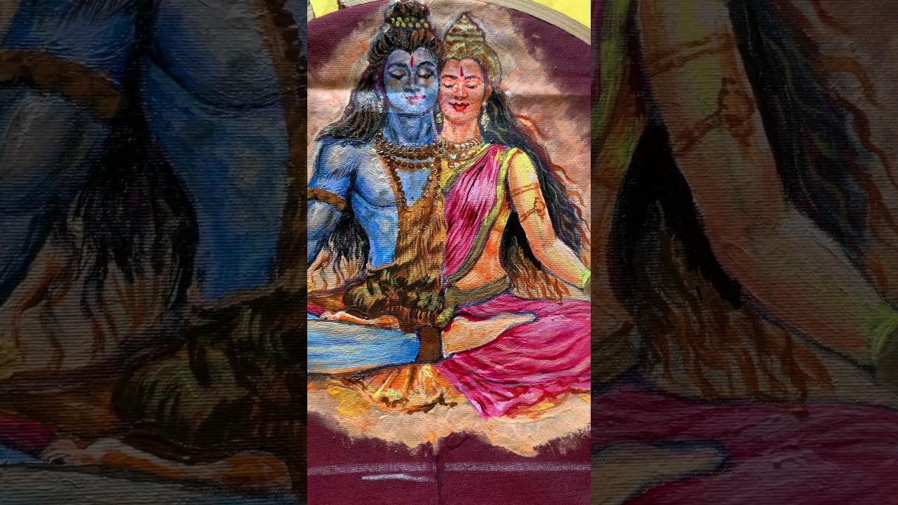 Fabric painting work in progress  on a blouse for up coming Shivratri.