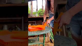 Chicken keeping hack! Love these nesting pads from roostys_ 🐓 #chickens #chickencoop #eggs