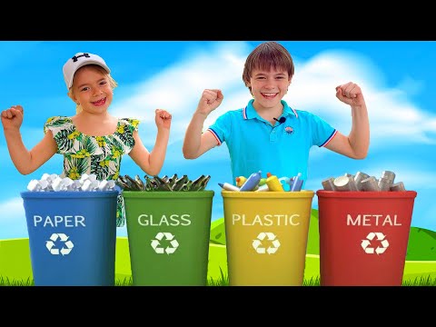 Recycling for Kids | Bogdan helps Anabella sort the garbage