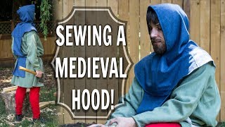 How to Sew a Medieval Men's Hood! (Last piece of the Carpenter Outfit!)