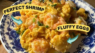 Chinese Eggs \& Shrimp | The Way Chinese Chefs Cook it!