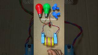 Powering DC Fan Motor and LED Light With Two Metal Gear Motor _ DC Motor #dcmotor #tech #shorts