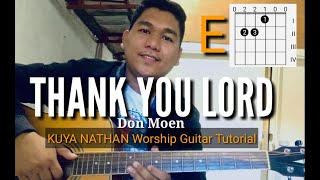 THANK YOU LORD - Don Moen (Easy Worship Guitar Tutorial by Kuya Nathan)