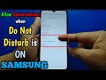 How to Allow Conversations when Do Not Disturb is ON in Samsung Galaxy A02