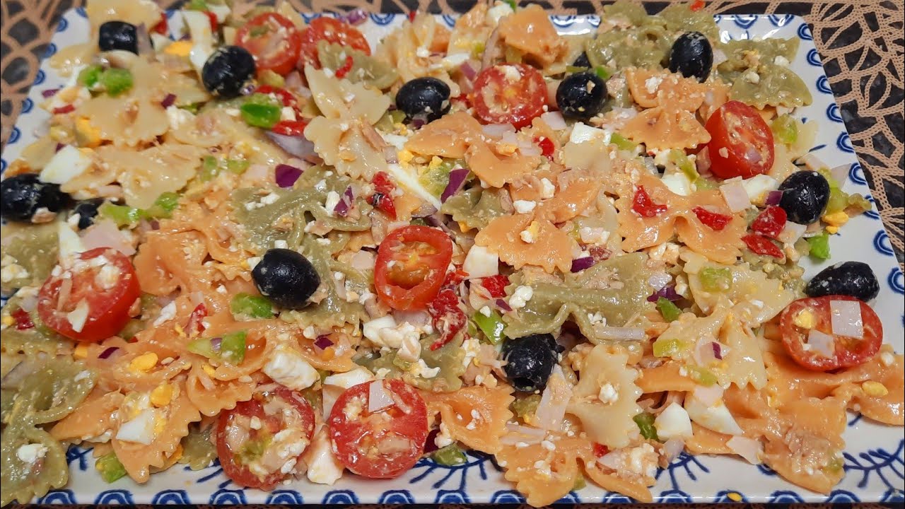 Ensalada de pasta con vinagreta