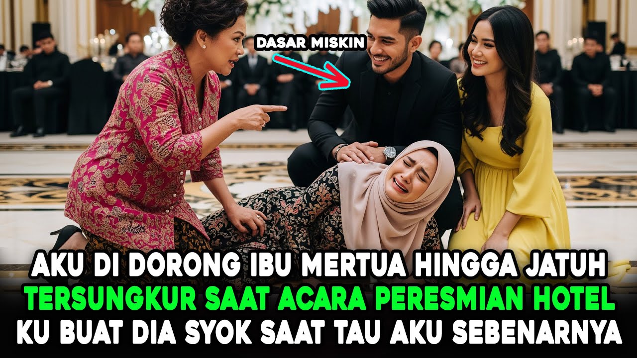 KU BALAS IBU MERTUA JAHAT YANG MENDORONGKU HINGGA JATUH KU BUAT DIA MENYESAL #novelromantis #drama