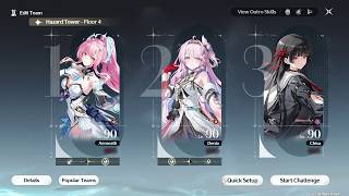 Wuthering Waves | Hazard Tower Floor 4 Full S0R1 Fusion Burst Team 75s Clear