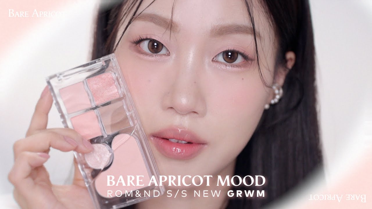 음... 말갛고 뽀얀 살구🍑 롬앤 베어 애프리콧 무드 GRWM (루나 컴피쿠션/릴바레립펜슬/팔레트색감비교) | 민스코 Minsco