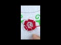 hand embroidery puffed lazy daisy stitch flower #Shorts