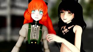 【MMD RWBY】 Weiss being jealous of Penny | Motion DL | Whiterose vs Nuts'n'Dolts