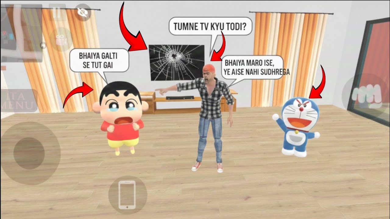 Shin-chan Ki Pitai Ho Gayi! 😭 Kyon Toda Naya Smart TV? | Indian Bike Driving 3D Gameplay
