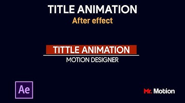 Title animation in after effect tutorial | Lower third animation tutorial | After effect