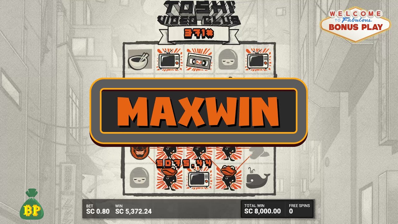 TOSHI VIDEO CLUB 🕹️📼 | MAX WIN  | 2024-08-10 | .80 SC | 10000x | SPIN BONUS | STAKE US 🇺🇸