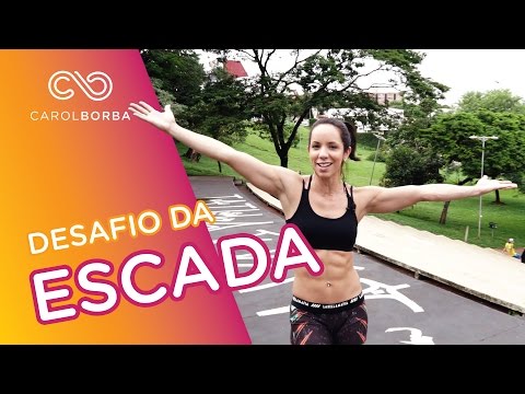 Como queimar gordura e endurecer as pernas e bumbum na escada - Carol Borba
