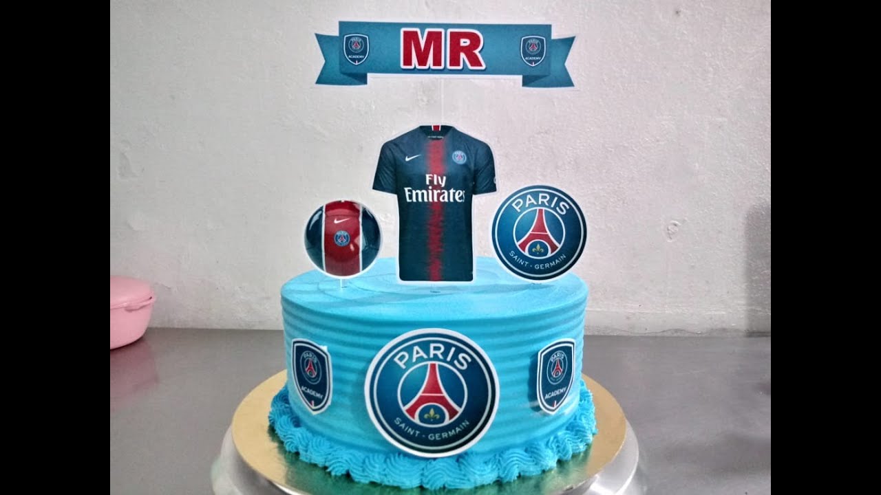 PSG Cake  Bolo de aniversário futebol, Bolos de aniversário, Queques