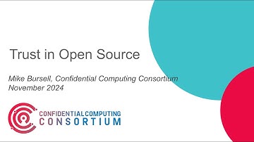 Trust in Open Source with Mike Bursell at LF Member Summit 2024