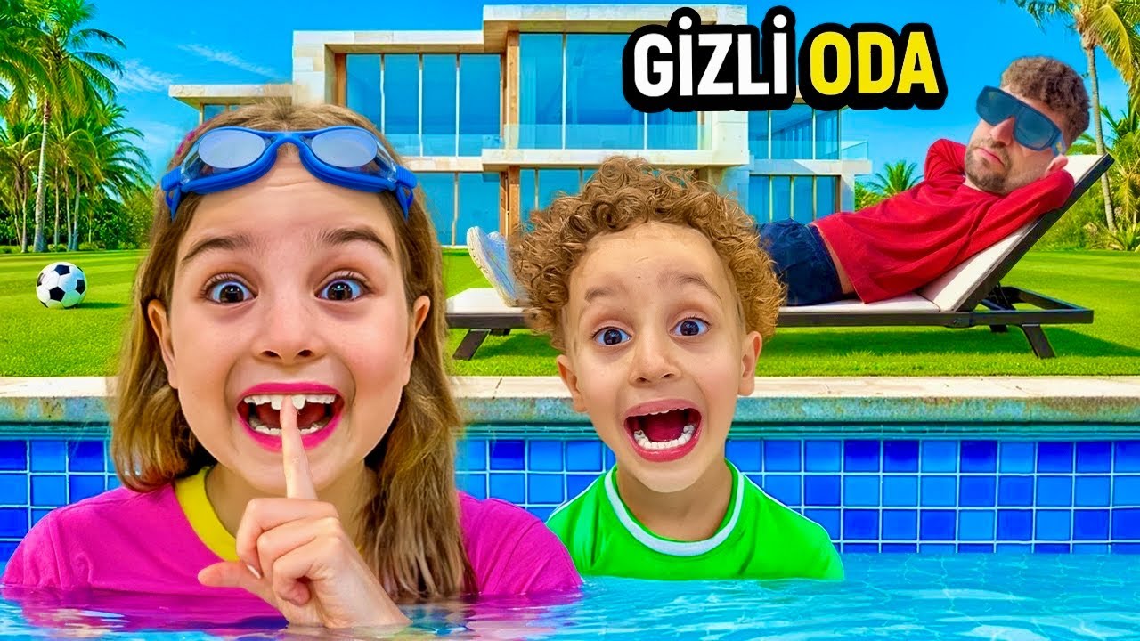 KUZEY ELİF SAKLAMBAÇ OYNADIK ‼️ HAVUZDA GİZLİ ODA !!