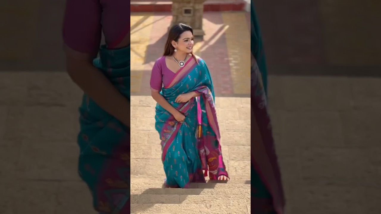 Ikkat Soft Silk Patola Guranted Fabric Saree