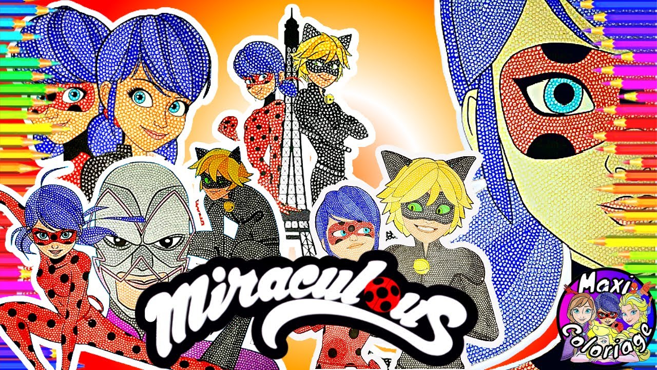 MASHUP Colorier et Dessiner MIRACULOUS LADYBUG et CHAT NOIR -Coloring