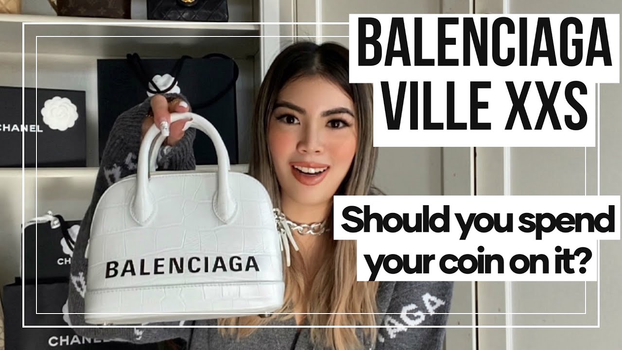 BALENCIAGA VILLE XXS HANDBAG REVIEW - Mod wear and tear, quality what fits? - YouTube