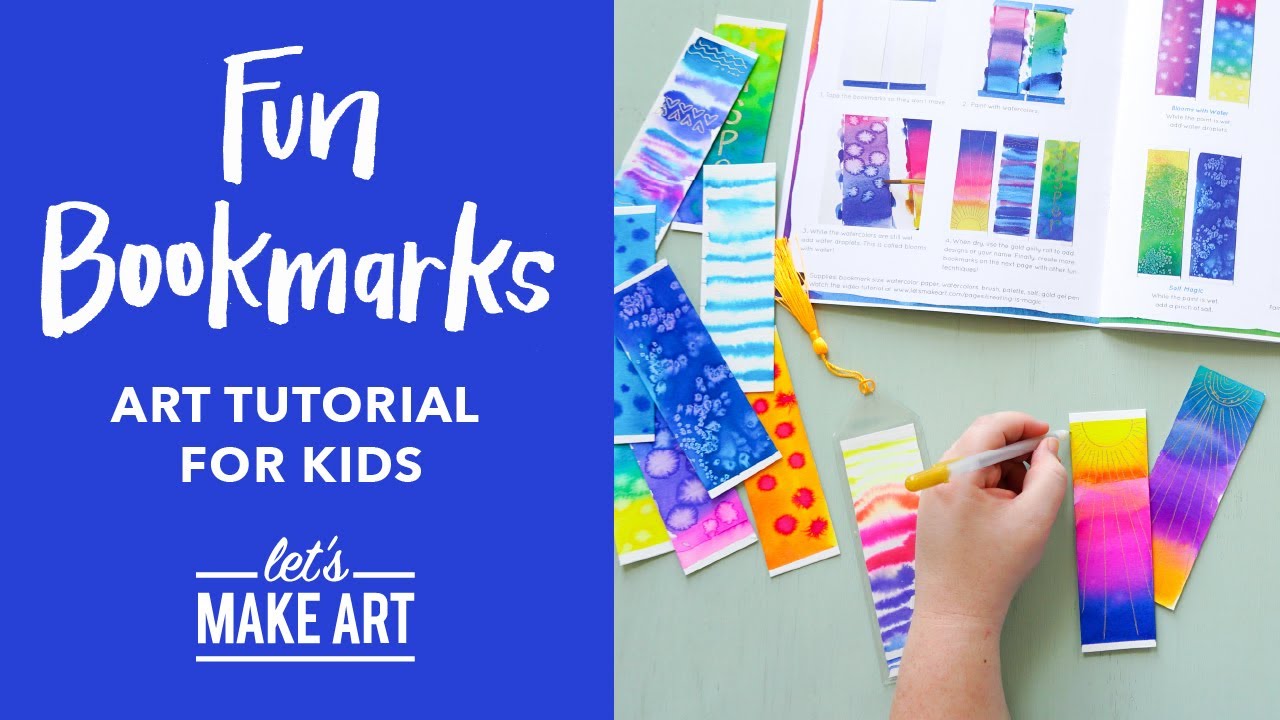 Fun Bookmarks | Children's Art Tutorial by Nicole Miyuki of Let's Make Art