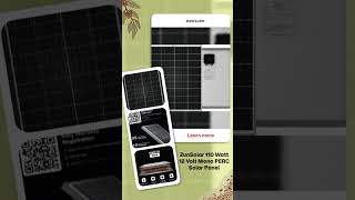 ZunSolar 110 Watt 12 Volt Mono PERC Solar Panel