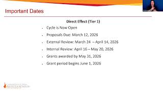 Technical Assistance Direct Effect Grants 2026